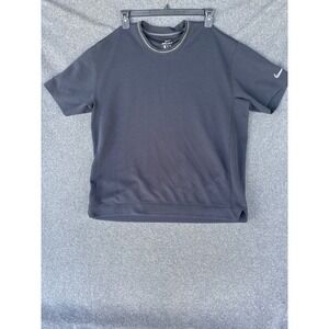 Nike Dri-FIT Short Sleeve Pullover Sweatshirt Mens XXL Black AJ3538-010
